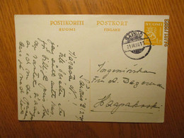 FINLAND POSTAL STATIONERY  1939 SÄINIÖ TO HAAPAKOSKI  , 2-10 - Postal Stationery