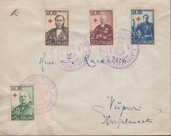 1938. FINLAND. RED CROSS. FDC 5-6.I. 1938 HELSINGFORS FRIMÄRKETSDAG Sent To Viipuri. Reve... (Michel 204-207) - JF436445 - Covers & Documents