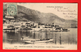 ZUL-27 Montecarlo, Le Port  Yacht  Princessse-Allée  Circulé En 1906  Giletta 718 - Puerto