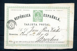 1873.ESPAÑA.ENTERO POSTAL.EDIFIL 2v .USADO.CATALOGO 71€ - 1850-1931