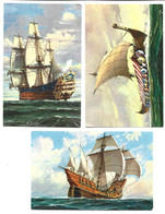 BATEAU - VOILIER - Illstration - Lot De 3 Cartes Postales - Voiliers