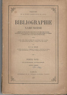 -1887- Bibiliograhie NAMUROISE ,première Partie Par M.F.D.DOYEN - Imprimerie Wesmael-Charlier -Année 1751/0797 - Publica - 1801-1900