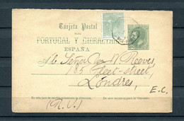 1884.ESPAÑA.ENTERO POSTAL.EDIFIL 14i(o)USADO CON FRANQUEO COMPLEMENTARIO.PRECIOSA - 1850-1931