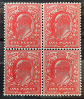 Grande-Bretagne 1902/10 N°107 Bloc De 4 **TB Cote +24€ - Neufs