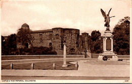 (1 Oø 15) VERY OLD - Sepia - UK - Colchester War Memorial & Castle - Monuments Aux Morts