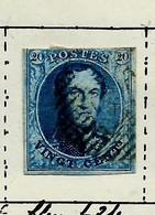 N° 4 Papier épais  Obl. Bleu Pâle - 1849-1850 Medallions (3/5)