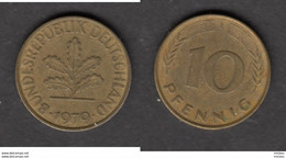 #15, Suisse, Switzerland, 1979, 10, Chêne, Oak - 10 Pfennig