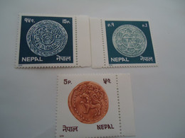 NEPAL MNH STAMPS  3 COINS - Népal