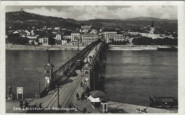 Linz Urfahr Mit Pöstlingberg Tram Belebt 1935 - Linz Urfahr