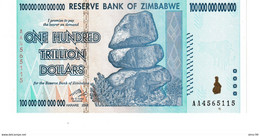Zimbabwe P.91 100 Trillion Dollars 2008  Unc - Zimbabwe