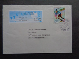 France Vignette Oiseaux De Jubert Le Touquet Paris-plage 16-06-2000 G04 PC 62826 Machine UNISYS Skieur Killy Ski - Lettres & Documents