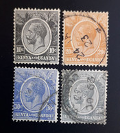 1922-27, George V, Yv 3A, 6, 7, 8 - Kenya & Uganda