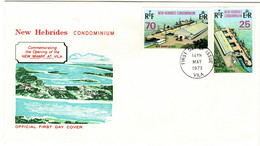 New Hebrides 1973 Opening Of The New Wharf At Vila,  First Day Cover - FDC