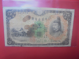 JAPON 5 YEN 1930 Circuler (L.16) - Japan