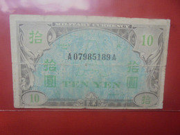 JAPON (Military Currency) 10 YEN ND (1946) Circuler (L.16) - Japan