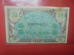 JAPON (Military Currency) 10 YEN ND (1945) Circuler (L.16) - Japan