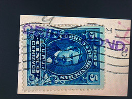 The Only Known Complete Postal Mark On An Envelope Or Postcard From LA CEIBA HONDURAS And Rare Postal Marking From USA - Honduras