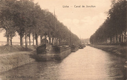 CPA - Belgique - Lixhe - Canal De Jonction - Edit. J. Chapelier - Péniche - Canal - Wezet