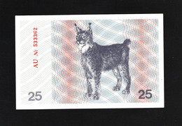 Lithuanie, 25 Talonas, 1991 Talonas System - Lituanie