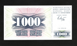Bosnie-Herzégovine, 1,000 Dinara, 1992-1993 Issues - Bosnie-Herzegovine