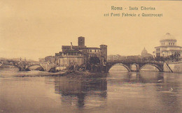 Cpa-ita- Roma -- Isola Tiberina Coi Ponti Fabricio E Quattrocapi -edi Modiano - Bridges