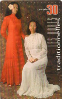 FRENCH POLYNESIA - CHIP CARD - TRADITIONAL DRESSES - UTE UTE - Polynésie Française
