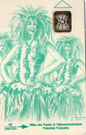 FRENCH POLYNESIA - CHIP CARD - VAHINE GREEN (BATCH 5 NUMBERS) - French Polynesia