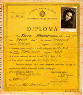 Romania, 1955, Vintage Graduation Certificate / Diploma - Girls' Pedagogical School No. 2, Piatra Neamt - Diplomi E Pagelle