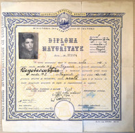 Romania, 1961, Vintage Maturity Diploma - Mixed Classical High School No. 2, Targoviste - Diplomi E Pagelle
