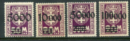 DANZIG 1923 Postage Due Surcharges. MNH / **.  Michel Porto 26-29 - Taxe