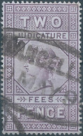 Great Britain-ENGLAND,Queen Victoria,Revenue Stamp Tax Fiscal JUDICATURE FEES,2 Pence,Used - Fiscales