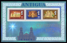 ANTIGUA - 1972 CHRISTMAS & CATHEDRAL ANNIVERSARY MS FINE MNH ** SG MS338 - 1960-1981 Ministerial Government