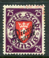 DANZIG 1924 Official Overprint. On Arms 75 Pf. LHM / *.  Michel Dienst 51 - Servizio