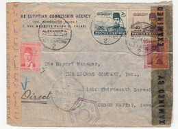 The Egyptian Commission Agency Letter Cover Censored Posted 1943? Alexandria B230120 - Covers & Documents