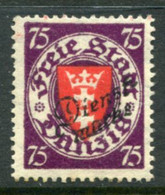 DANZIG 1924 Official Overprint. On Arms 75 Pf. MNH / **.  Michel Dienst 51 - Oficial