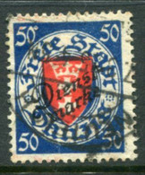 DANZIG 1924 Official Overprint. On Arms 50 Pf. Used.  Michel Dienst 50 - Dienstzegels