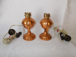 Vintage  Kupfer Tischlampen, Wandlampen, Wandleuchter. - Kupfer
