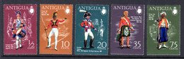 ANTIGUA - 1970 MILITARY UNIFORMS 1ST SERIES SET (5V) FINE MOUNTED MINT MM * SG 290-294 - 1960-1981 Ministerial Government