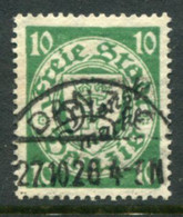 DANZIG 1924 Official Overprint On Arms 10 Pf. Used.  Michel Dienst 42 - Service