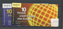 1996 MNH Iceland, Island, Booklets Europa, Postfris - Booklets