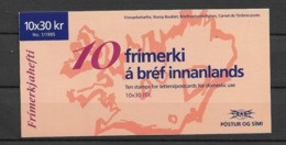 1995 MNH Iceland, Booklet Postfris - Cuadernillos