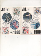 Monaco - 2 Cartes - Jeux Olympiques Moscou 1980 - - Covers & Documents