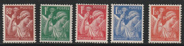 FRANCE    Type Iris   N° Y&T  431 à 435  ** - 1939-44 Iris