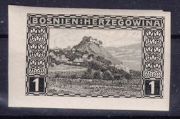 Austria Occupation Of Bosnia 1906 Pictorials Mi#29 U, Imperforated, With Gum Mint Hinged - Neufs