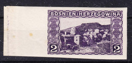 Austria Occupation Of Bosnia 1906 Pictorials Mi#30 U, Imperforated, With Gum Mint Never Hinged - Neufs