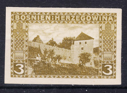 Austria Occupation Of Bosnia 1906 Pictorials Mi#31 U, Imperforated, With Gum Mint Hinged - Unused Stamps