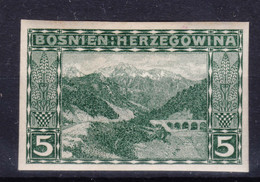 Austria Occupation Of Bosnia 1906 Pictorials Mi#32 U, Imperforated, With Gum Mint Hinged - Unused Stamps