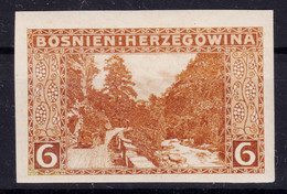 Austria Occupation Of Bosnia 1906 Pictorials Mi#33 U, Imperforated, With Gum Mint Hinged - Unused Stamps