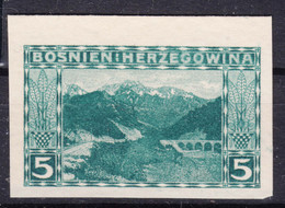 Austria Occupation Of Bosnia 1906 Pictorials Mi#32 U, Imperforated Colour Proof, MNG - Neufs