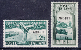 Italy Trieste Zone A AMG-FTT 1951 Sassone#138-139 Mint Hinged - Nuevos
